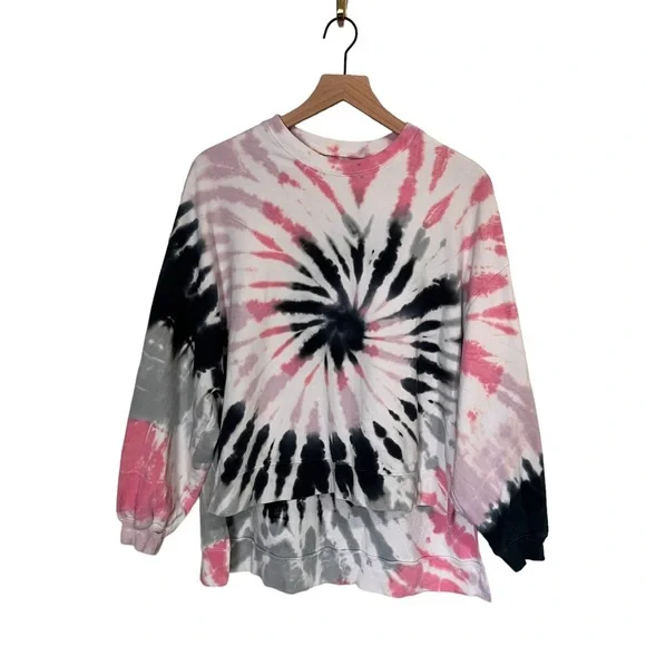 Electric & Rose Tie-Dye Epic Neil Hi-Low Sweatshirt, Small - Picture 1 of 11